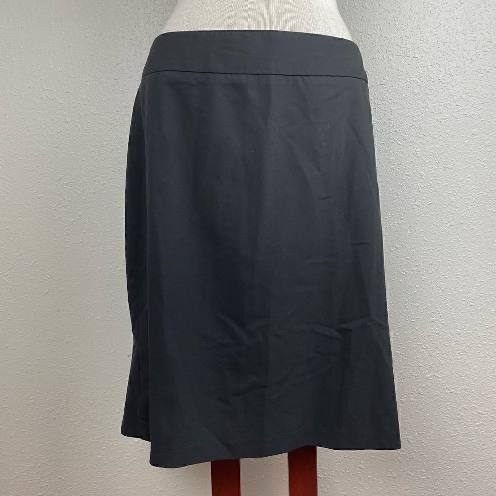 Larry Levine Black Stretch Midi Skirt Size 10 EUC